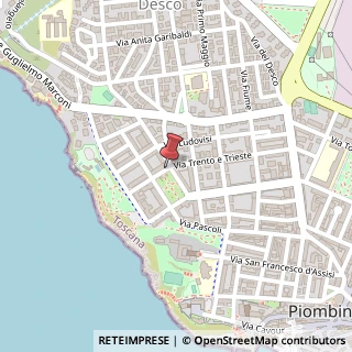 Mappa Piazza Costituzione, 36, 57025 Piombino LI, Italia, 57025 Piombino, Livorno (Toscana)