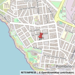 Mappa Via Francesco Petrarca, 100, 57025 Piombino, Livorno (Toscana)