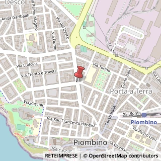 Mappa Via Francesco Petrarca,  3, 57124 Piombino, Livorno (Toscana)