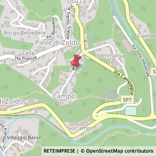 Mappa Via Venezia,  34, 32012 Forno di Zoldo, Belluno (Veneto)
