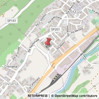 Mappa Zona commerciale 9, 38027 Malè, Trento (Trentino-Alto Adige)