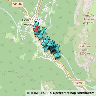 Mappa Via Ghirlo a fianco Kanguro, 32020 Cencenighe Agordino BL, Italia (0.44138)