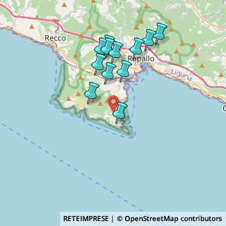 Mappa Via Costamezzana, 16038 Portofino GE, Italia (3.58917)