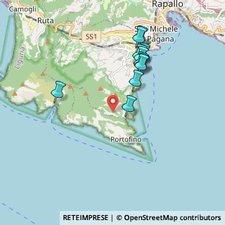 Mappa Via Costamezzana, 16038 Portofino GE, Italia (1.88333)