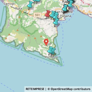 Mappa Via Costamezzana, 16038 Portofino GE, Italia (3.3465)