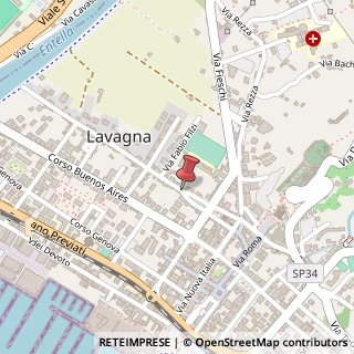 Mappa Via Giuseppe Garibaldi,  1, 16124 Lavagna, Genova (Liguria)