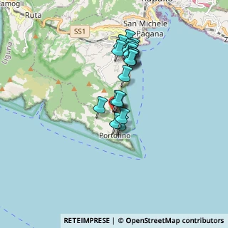 Mappa Via Paraggi a mare, 16038 Santa Margherita Ligure GE, Italia (1.3915)