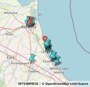 Mappa Via Cotignola, 48125 Lido di Savio RA, Italia (12.0635)