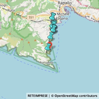 Mappa Via Cervara, 16038 Santa Margherita Ligure GE, Italia (1.50909)