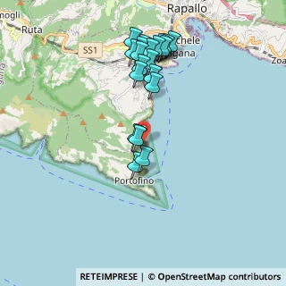 Mappa Via Cervara, 16038 Santa Margherita Ligure GE, Italia (1.9265)