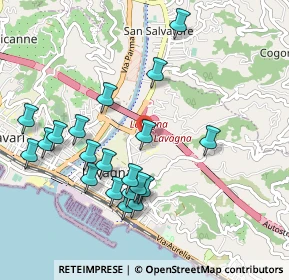 Mappa Via degli Ulivi, 16033 Lavagna GE, Italia (1.027)