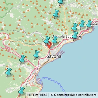 Mappa Via Francesco Crispi, 17100 Savona SV, Italia (5.81923)