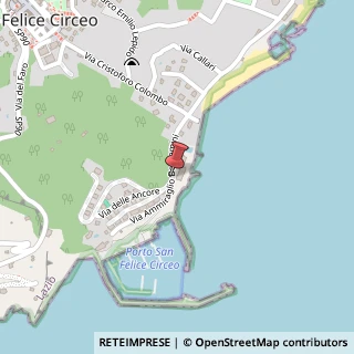 Mappa Via ammiraglio bergamini, 04017 San Felice Circeo, Latina (Lazio)