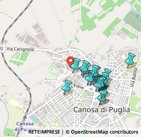 Mappa Via Salita Arco Diomede, 76012 Canosa di Puglia BT, Italia (0.46833)