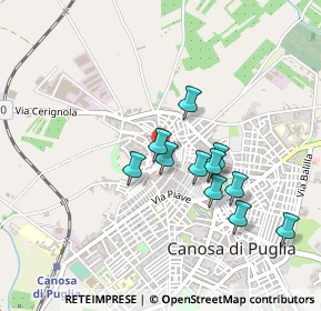 Mappa Via Salita Arco Diomede, 76012 Canosa di Puglia BT, Italia (0.40636)