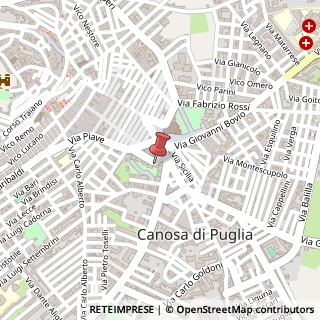 Mappa Via Savino di Bari, 9, 76012 Canosa di Puglia, Barletta-Andria-Trani (Puglia)