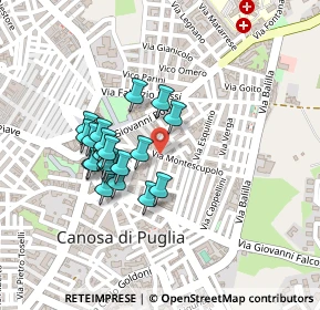 Mappa Piazza Vincenzo Sinesi, 76012 Canosa di Puglia BT, Italia (0.196)