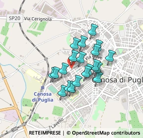 Mappa Via Generale Pianel, 76012 Canosa di Puglia BT, Italia (0.329)