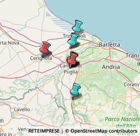 Mappa Via Montanara, 76012 Canosa di Puglia BT, Italia (8.497)