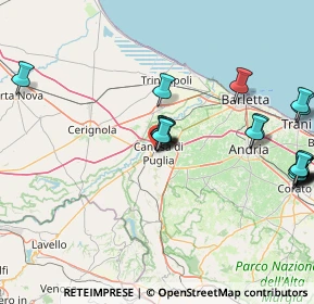 Mappa Via Montanara, 76012 Canosa di Puglia BT, Italia (20.178)