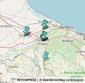 Mappa Via Montanara, 76012 Canosa di Puglia BT, Italia (7.355)