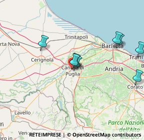 Mappa Via Montanara, 76012 Canosa di Puglia BT, Italia (21.24545)