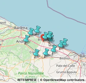 Mappa SS 16 Adriatica, 76011 Bisceglie BT, Italia (9.65333)