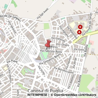 Mappa Via Fabrizio Rossi, 56, 76012 Canosa di Puglia, Barletta-Andria-Trani (Puglia)