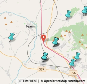 Mappa Autostrada del Sole, 81057 Teano CE, Italia (5.3175)