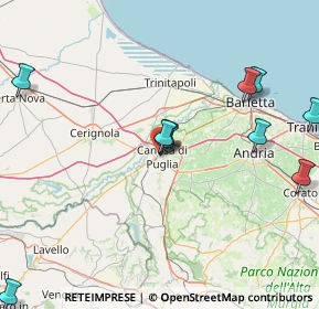 Mappa Via Rocco Sassani, 76012 Canosa di Puglia BT, Italia (21.65182)