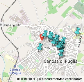 Mappa Via Rocco Sassani, 76012 Canosa di Puglia BT, Italia (0.41444)