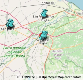 Mappa Via Rocco Sassani, 76012 Canosa di Puglia BT, Italia (9.2605)