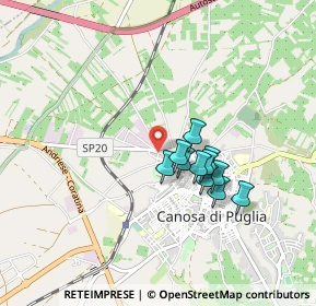 Mappa Via Cerignola, 70053 Canosa di Puglia BT, Italia (0.69909)
