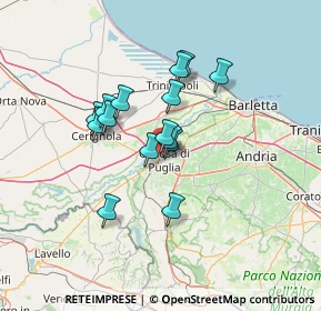Mappa Via Cerignola, 70053 Canosa di Puglia BT, Italia (10.806)
