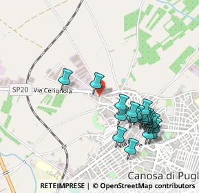 Mappa Via Cerignola, 70053 Canosa di Puglia BT, Italia (0.5255)