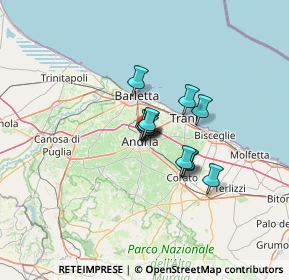 Mappa Via Atene, 76123 Andria BT, Italia (7.73167)