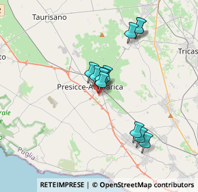 Mappa Via Alessandro Manzoni, 73054 Presicce LE, Italia (3.13667)