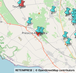 Mappa Via Alessandro Manzoni, 73054 Presicce LE, Italia (7.006)