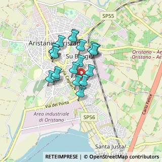 Mappa Via Santulussurgiu, 09170 Oristano OR, Italia (0.7385)