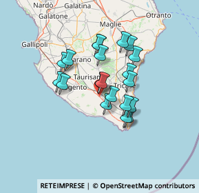 Mappa Via Sicilia, 73054 Presicce LE, Italia (11.2565)