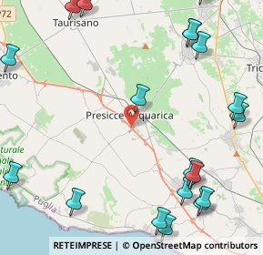 Mappa Via Sicilia, 73054 Presicce LE, Italia (6.822)