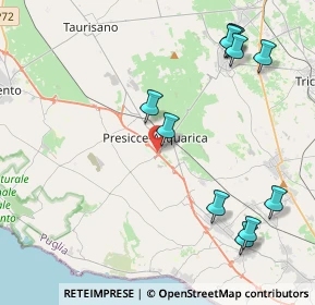 Mappa Via Sicilia, 73054 Presicce LE, Italia (5.42545)