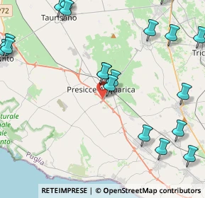 Mappa Via Sicilia, 73054 Presicce LE, Italia (6.2975)