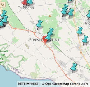 Mappa Via Sicilia, 73054 Presicce LE, Italia (6.8095)