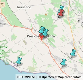 Mappa Via Sicilia, 73054 Presicce LE, Italia (4.42545)