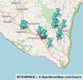 Mappa Via Sicilia, 73054 Presicce LE, Italia (6.32615)