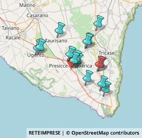 Mappa Via Sicilia, 73054 Presicce LE, Italia (5.98467)