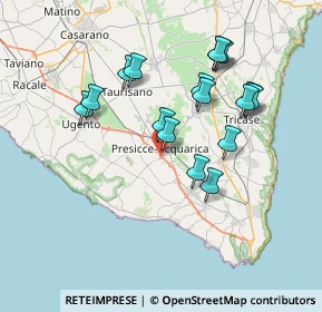 Mappa Via Sicilia, 73054 Presicce LE, Italia (7.39)
