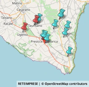 Mappa Via Sicilia, 73054 Presicce LE, Italia (7.04308)