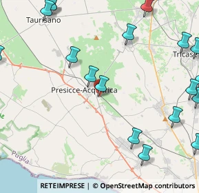 Mappa Via XX Settembre, 73054 Presicce LE, Italia (6.934)